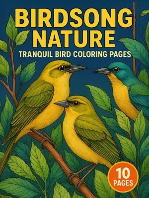 Birdsong Nature – 10 Tranquil Bird Coloring Pages