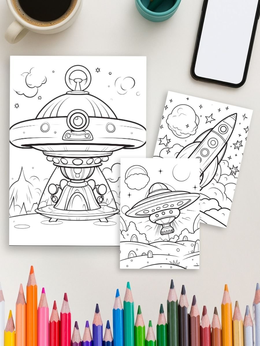 Kids in Space – 50 Intergalactic Adventures to Color - Image 3